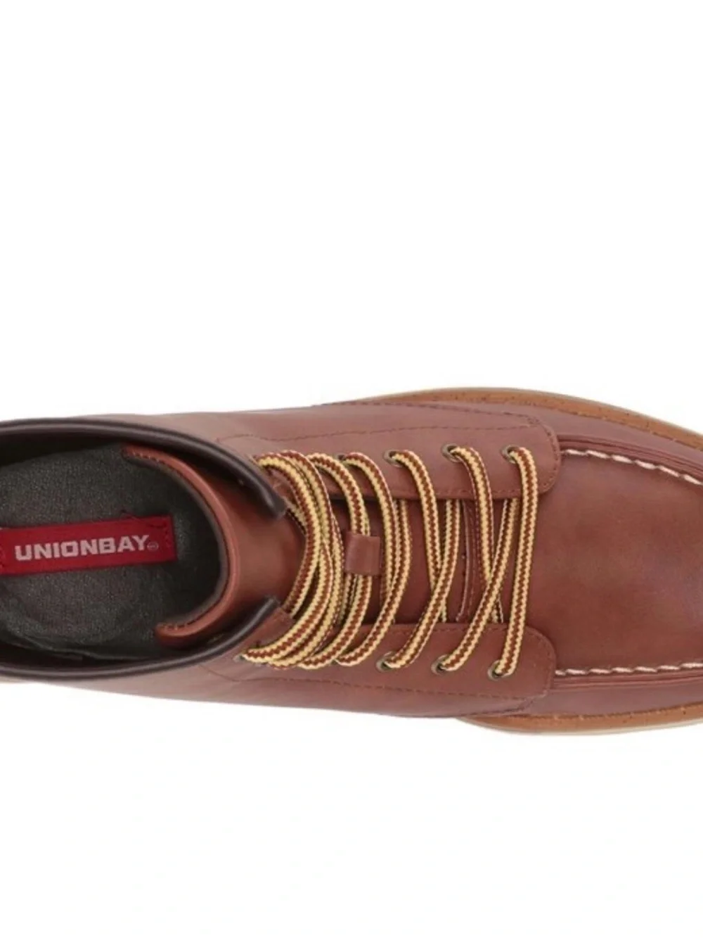 NEW UNIONBAY Allie Whiskey Brown Ankle Boots Size 7.5 Moc Toe Western